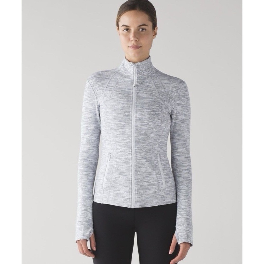 Lululemon Define Jacket Women 8 Wee Are From Space Ice Grey Excellent Full Zip